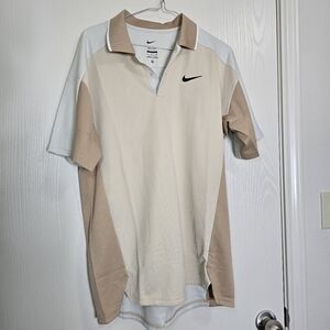 Men Nike Golf Club Polo‎ shirt Beige Brown size S FQ1150-126 new